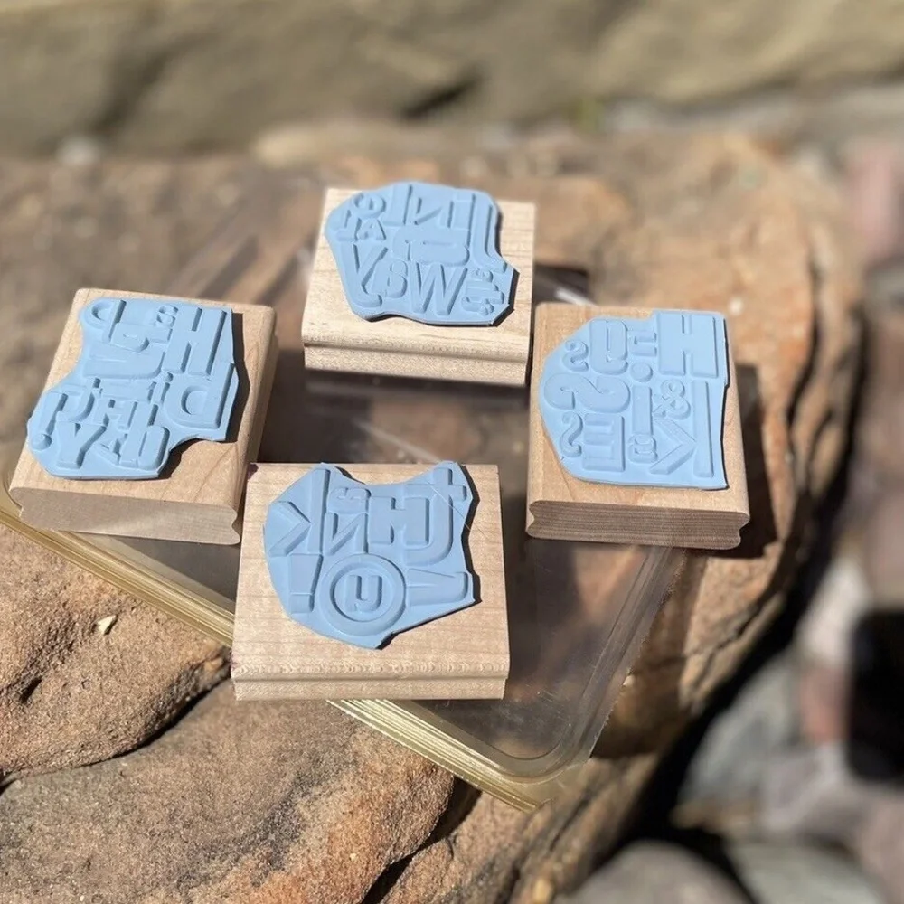 Stampin' Up Ink Stamp Set 4 Alphabet Stew NEW